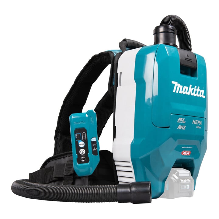 Makita Akku-Rucksackstaubsauger 40V max. mit AWS (ohne Akku, ohne Ladegerät)