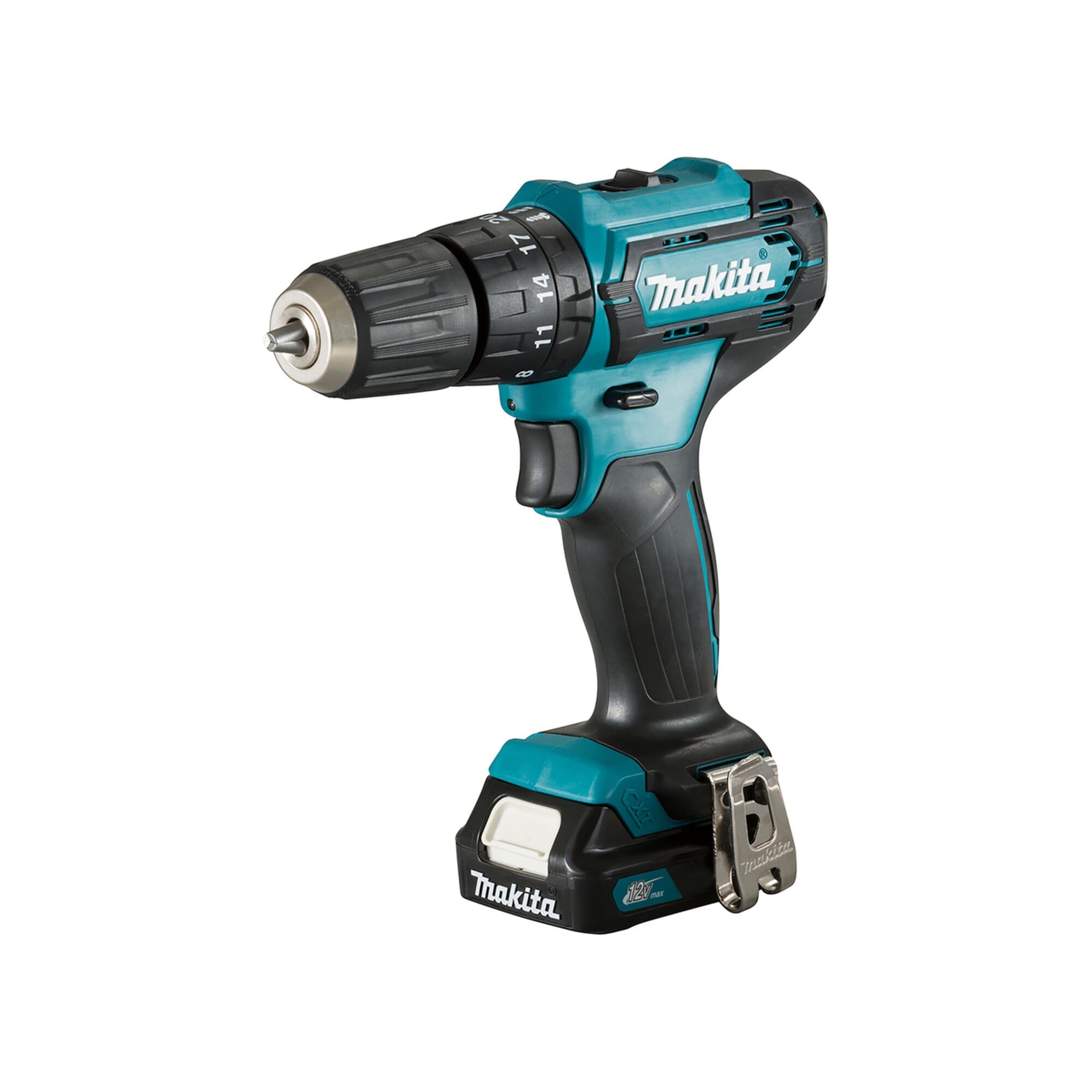 Makita Akku-Schlagbohrschrauber 12 V max. / 2,0 Ah, 2 Akkus + Ladegerät in Transportkoffer HP333DSAX1