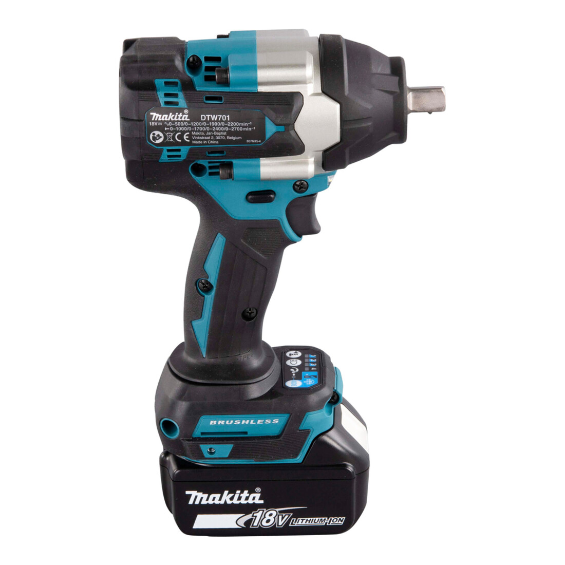 Makita Akku-Schlagschrauber 18V / 5,0 Ah, 2 Akkus, Ladegerät im MAKPAC DTW701RTJ