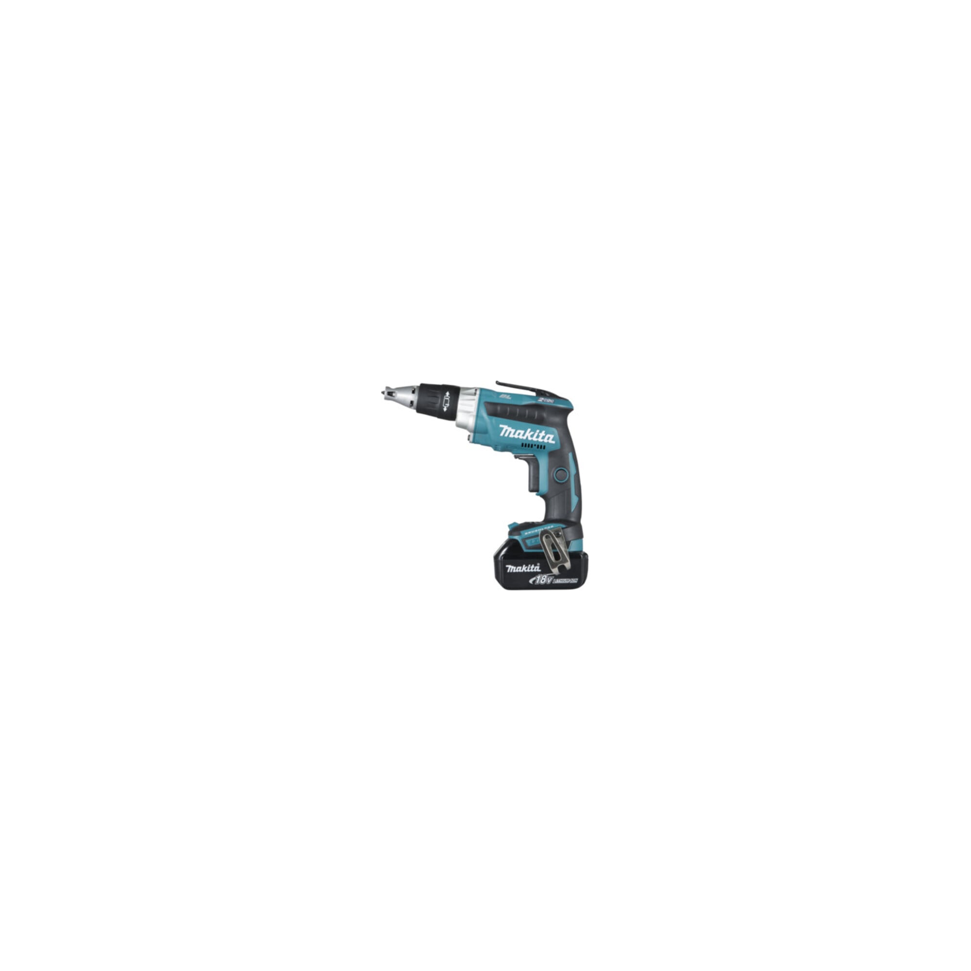 Makita Akku-Schrauber DFS250RTJ im MAKPAC Transportkoffer mit zwei 5,0 Ah Akkus und Schnellladegerät