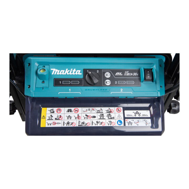 Makita Akku-Schubkarre 2x18V, 300 kg, 0-1,5/3,5 km/h
