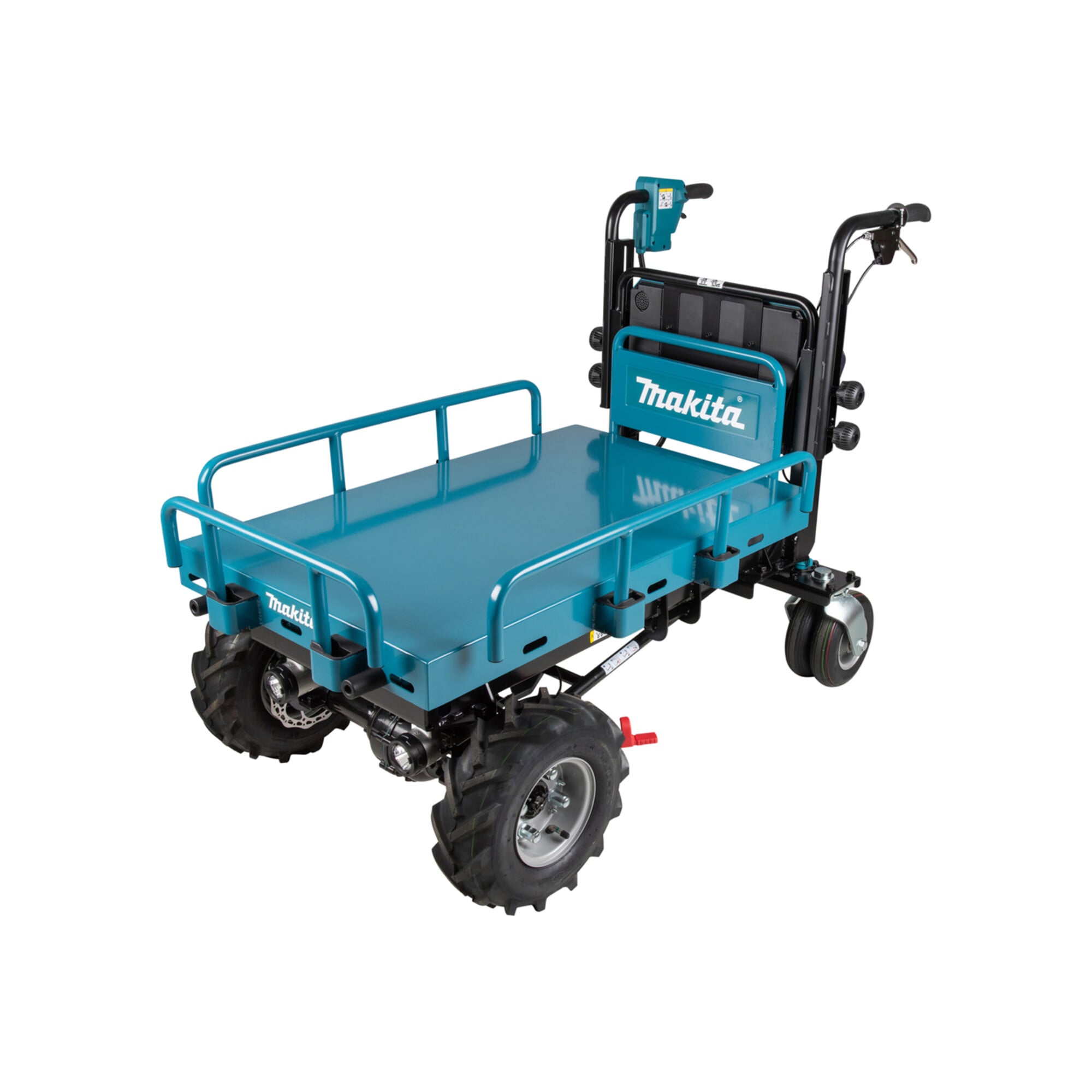 Makita Akku-Schubkarre 2x18V, 300 kg, 0-1,5/3,5 km/h, höhenverstellbare Ladefläche