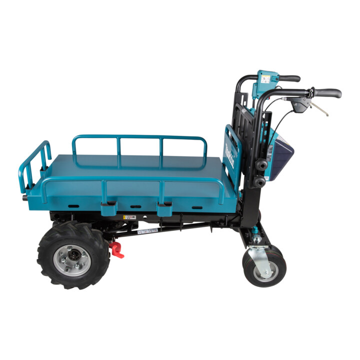 Makita Akku-Schubkarre 2x18V, 300 kg, 0-1,5/3,5 km/h, höhenverstellbare Ladefläche