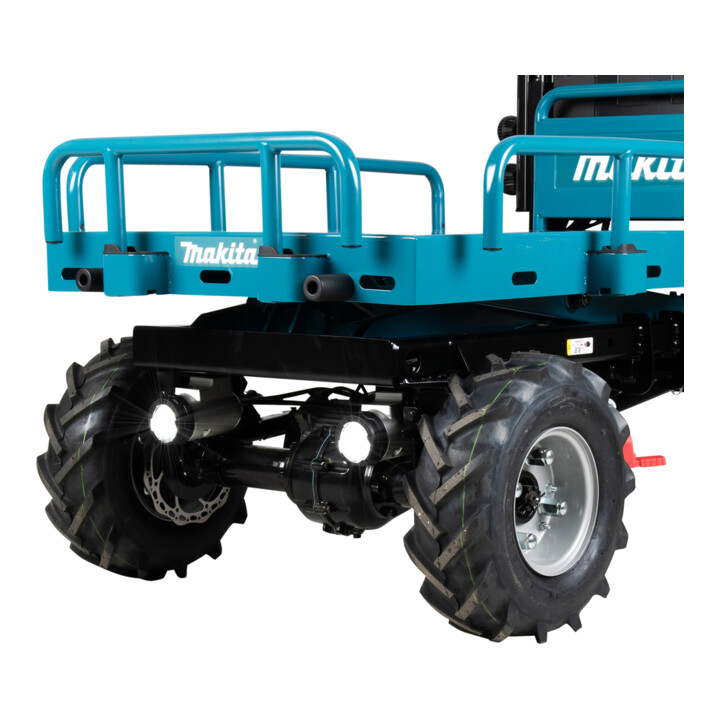 Makita Akku-Schubkarre 2x18V, 300 kg, 0-1,5/3,5 km/h, höhenverstellbare Ladefläche