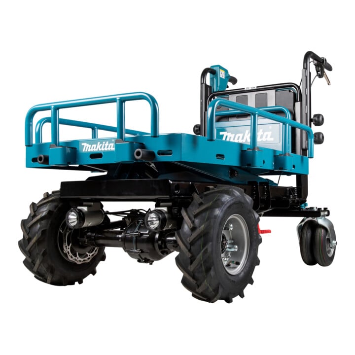 Makita Akku-Schubkarre 2x18V, 300 kg, 0-1,5/3,5 km/h, höhenverstellbare Ladefläche