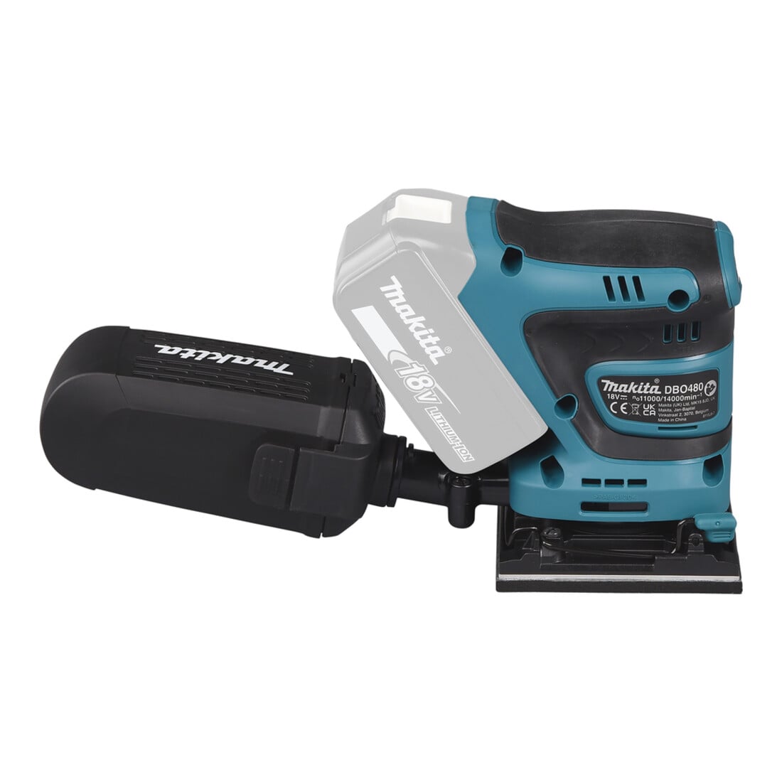 Makita Akku-Schwingschleifer 18V (ohne Akku, ohne Ladegerät)