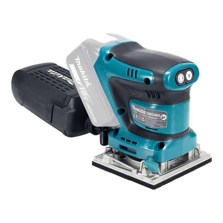 Makita Akku-Schwingschleifer DBO484Z, 18V, 112x102 mm, 14.000 min⁻¹