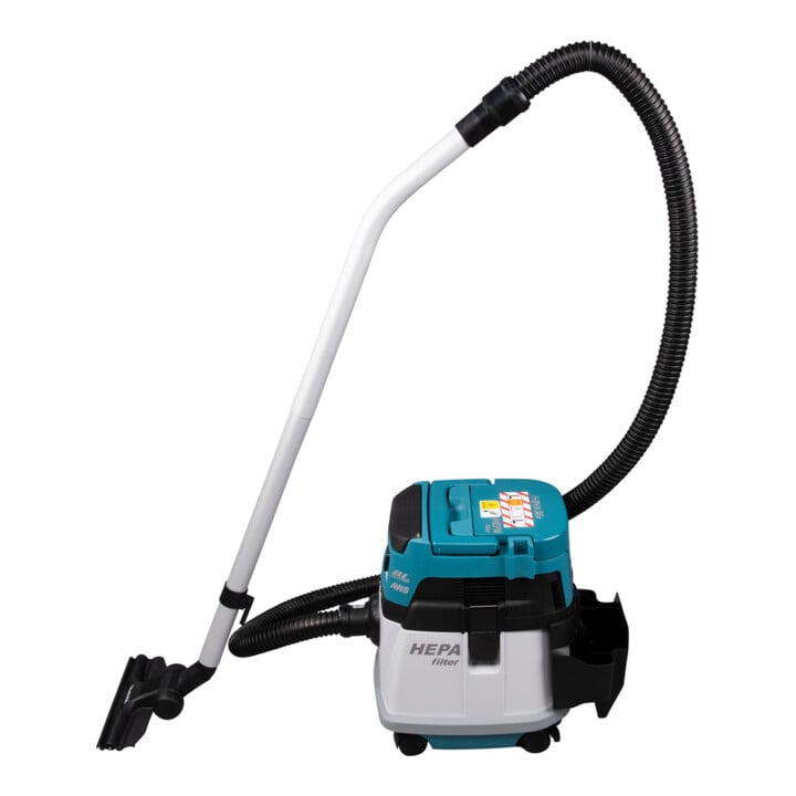 Makita Akku-Staubsauger 15L 2x18V Trocken (ohne Akku, ohne Ladegerät) inkl. AWS Funk-Adapter WUT01