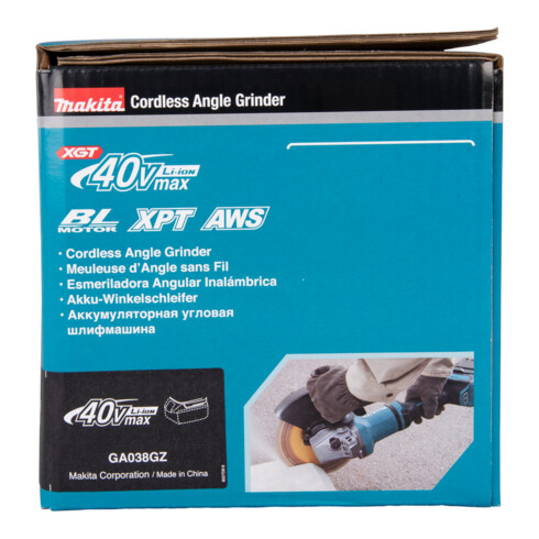 Makita Akku-Winkelschleifer 40V GA038GZ