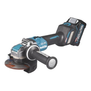 Makita Akku-Winkelschleifer 40V max. / 4,0 Ah, 2 Akkus + Ladegerät im MAKPAC