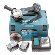 Makita Akku-Winkelschleifer DGA513RTJ 18 V / 5,0 Ah, 2 Akkus + Ladegerät im MAKPAC
