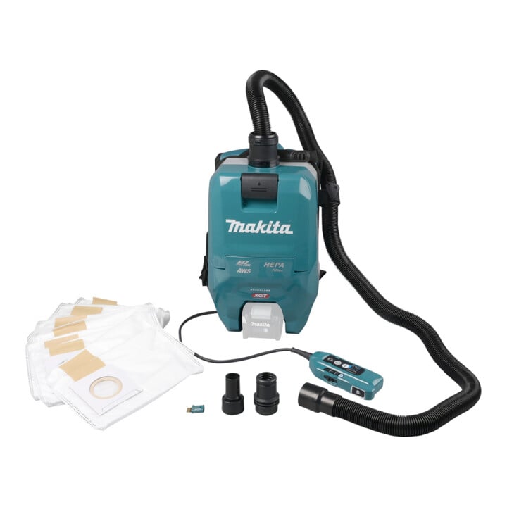 Makita Aspirateur sac à dos sans fil 40V max. avec AWS (sans batterie, sans chargeur)