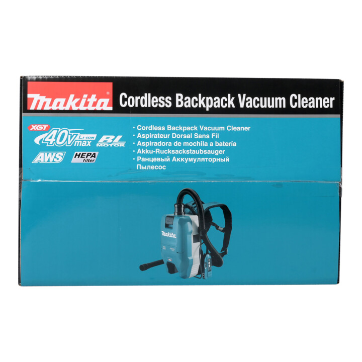 Makita Aspirateur sac à dos sans fil 40V max. avec AWS (sans batterie, sans chargeur)