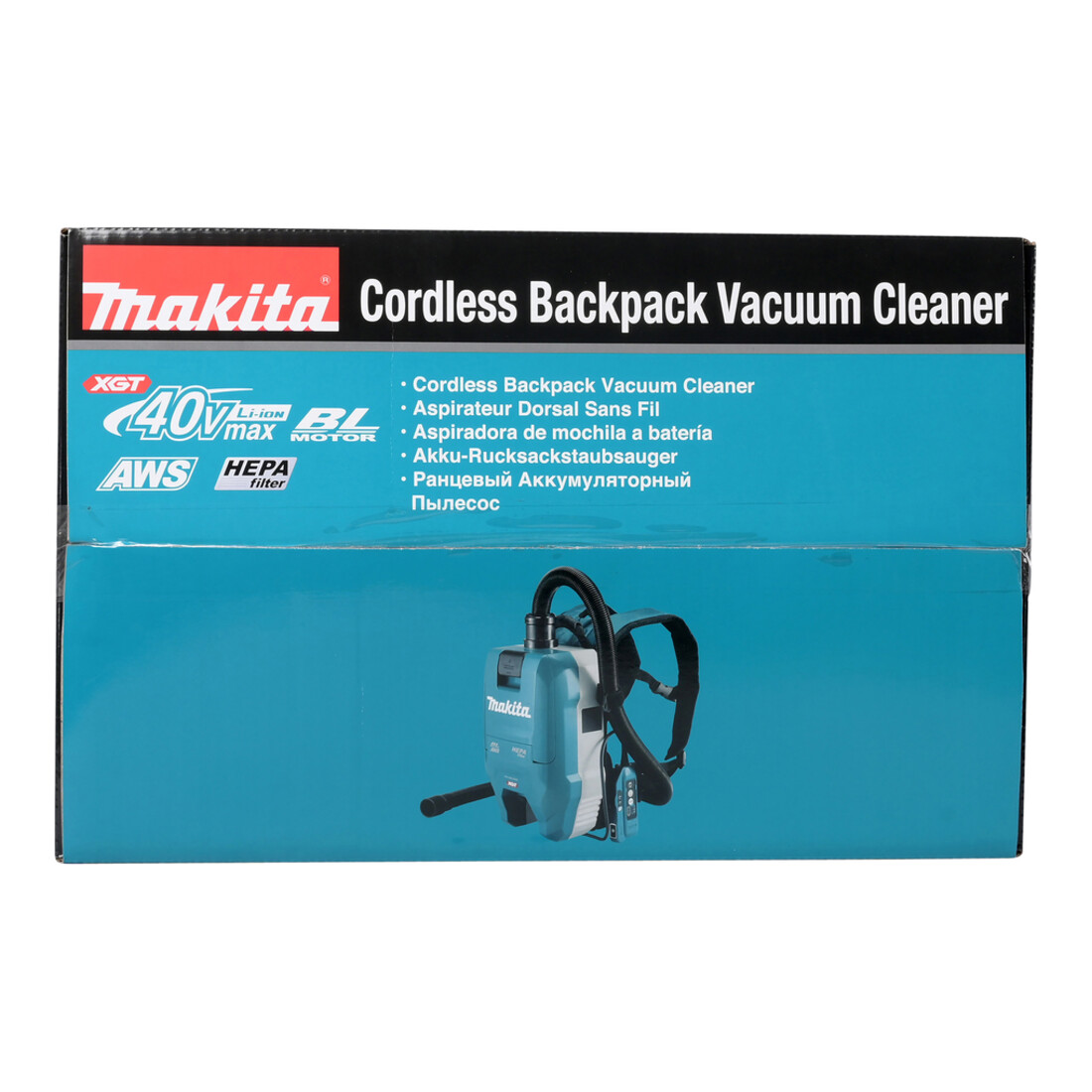 Makita Aspirateur sac à dos sans fil 40V max. avec AWS (sans batterie, sans chargeur)