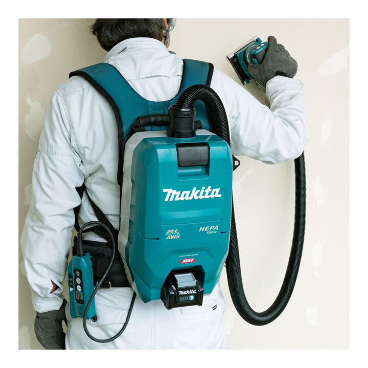 Makita Aspirateur sac à dos sans fil 40V max. avec AWS (sans batterie, sans chargeur)