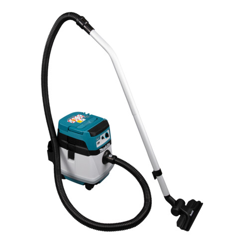 Makita Aspirateur sans fil 15L 2x18V sec (sans batterie, sans chargeur) avec adaptateur radio AWS WUT01
