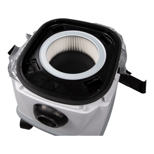 Makita Aspirateur sans fil 15L 2x18V sec (sans batterie, sans chargeur) avec adaptateur radio AWS WUT01