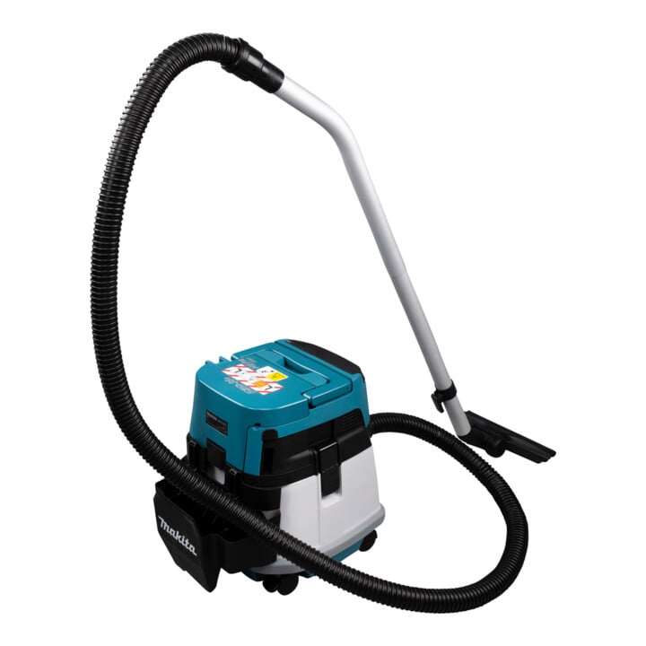 Makita Aspirateur sans fil 15L 2x18V sec (sans batterie, sans chargeur) avec adaptateur radio AWS WUT01