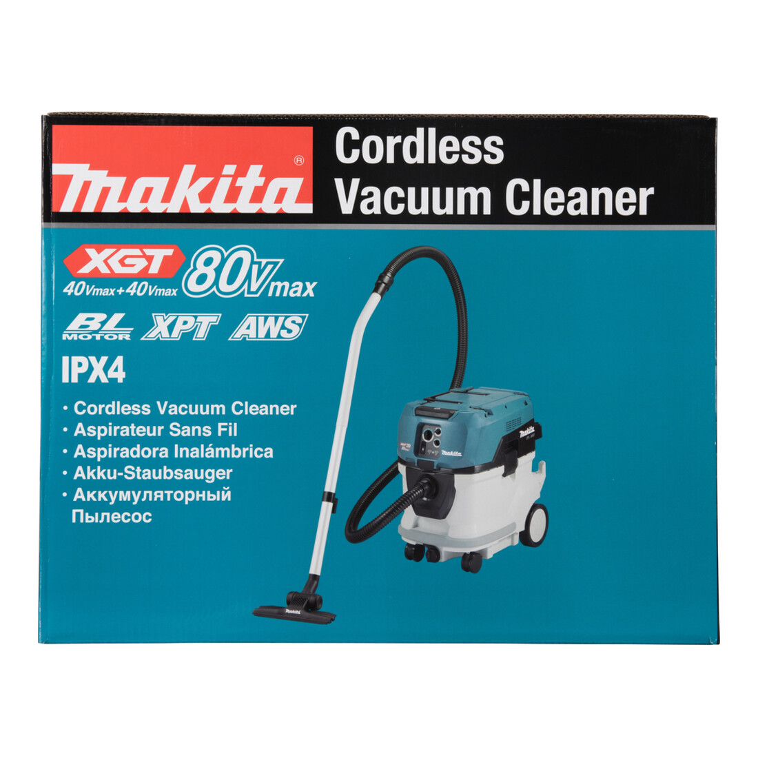 Makita Aspirateur sans fil 2x40V max., 40/30 l, humide/sec, M, AWS