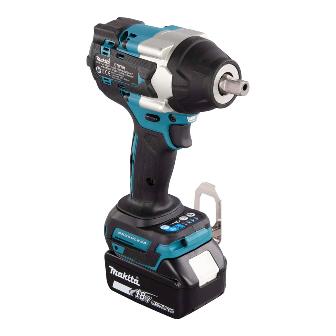 Makita Avvitatore a impulsi a batteria 18V/5,0 Ah, 2 batterie, caricabatterie in MAKPAC DTW701RTJ