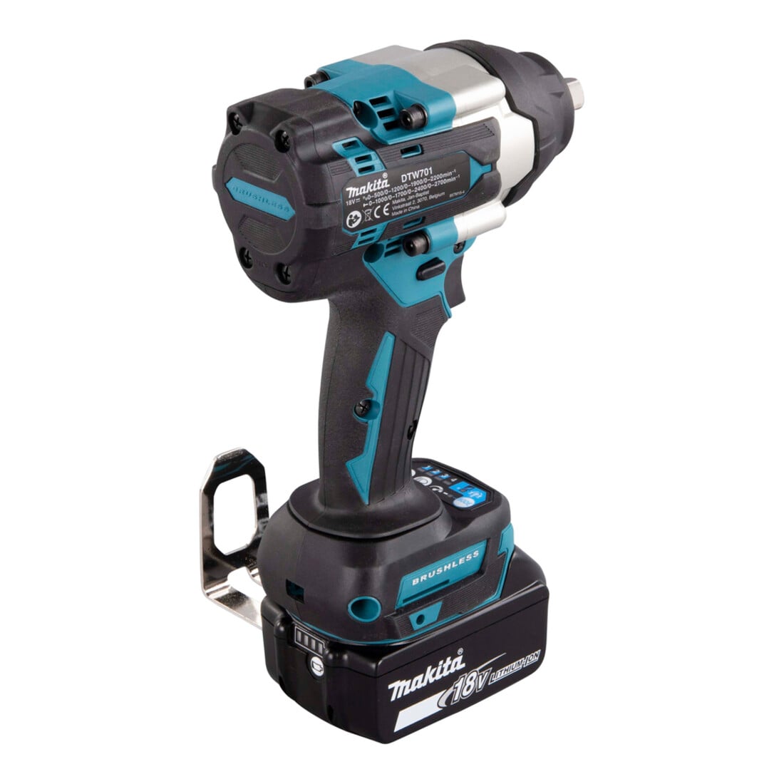 Makita Avvitatore a impulsi a batteria 18V/5,0 Ah, 2 batterie, caricabatterie in MAKPAC DTW701RTJ