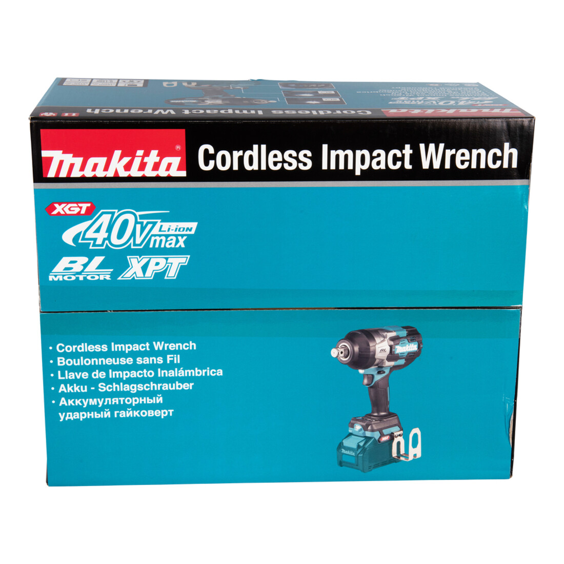 Makita Avvitatore a impulsi a batteria 40V max./4,0 Ah, 2 batterie + caricabatterie in MAKPAC TW001GM201