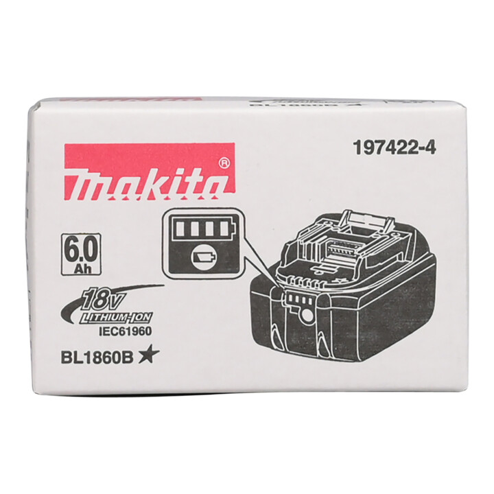 Makita Batterie-BL1860B Li 18.0V 6.0Ah