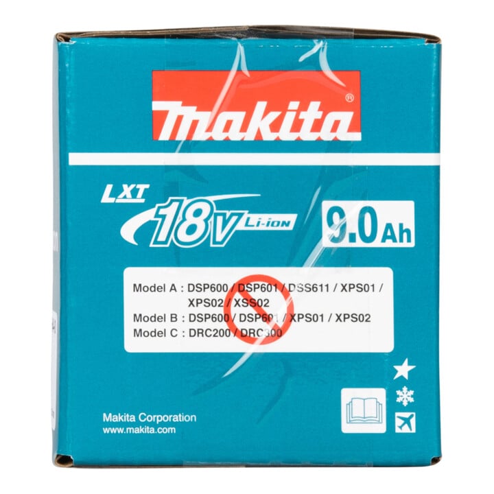 Makita Batterie BL1890 Li 18V 9Ah