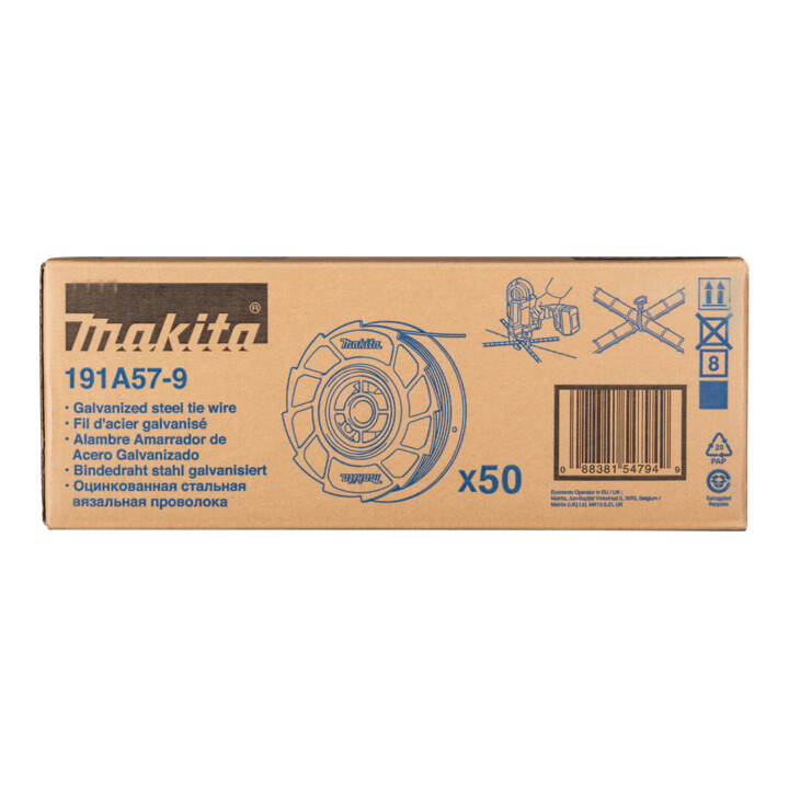 Makita binddraad, gegalvaniseerd, 0,8 mm x 100 m 191A57-9