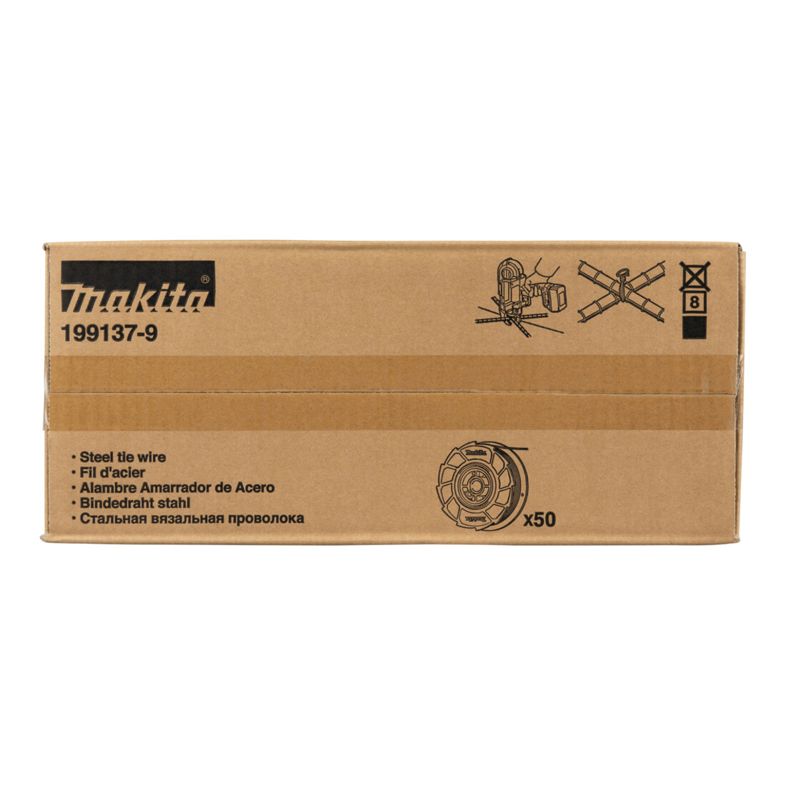 Makita Bindedraht, blank, 0,8 mm x 100 m 199137-9