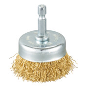 Brosse boisseau Makita ondulée, galvanisée, hexagonale 1/4-2