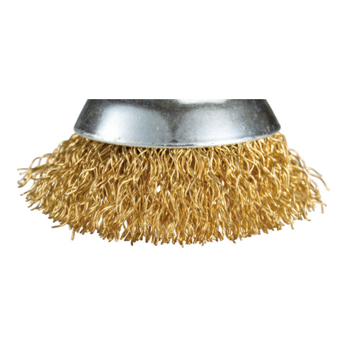 Brosse boisseau Makita ondulée, galvanisée, hexagonale 1/4