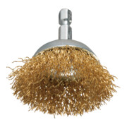 Brosse boisseau Makita ondulée, galvanisée, hexagonale 1/4-1