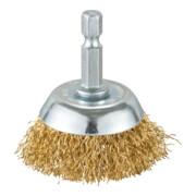 Brosse boisseau Makita ondulée, galvanisée, hexagonale 1/4-2