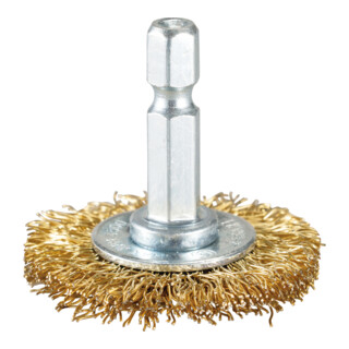 Makita Brosse-coupelle D-73651 Ø 38 mm, ondulée, zinguée, 1/4" hexagone