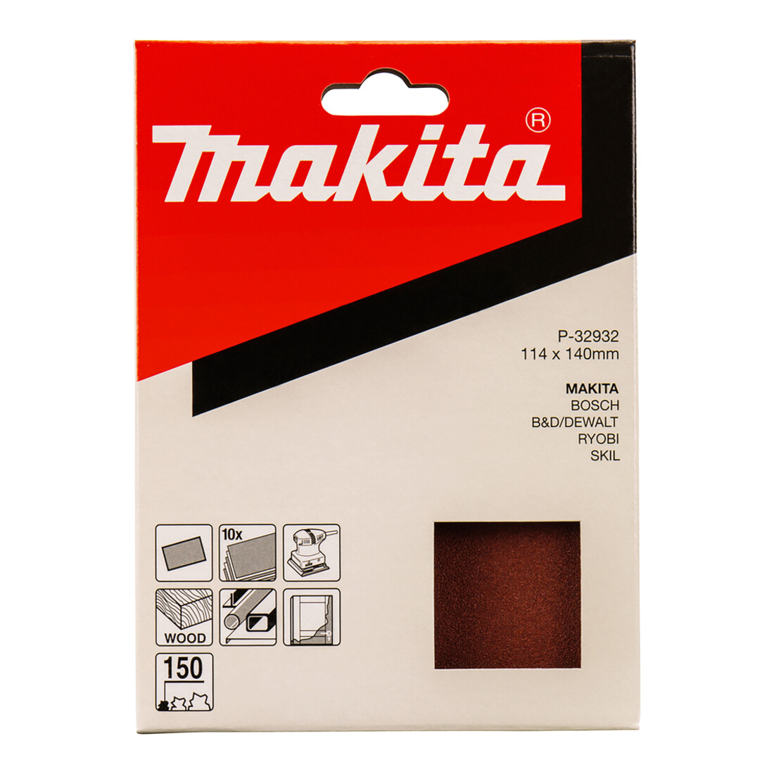 Makita Carta abrasiva 114x140mm K150 P-32932