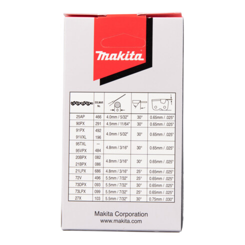Makita Chaîne de scie 45 cm 1,3 mm .325" HM