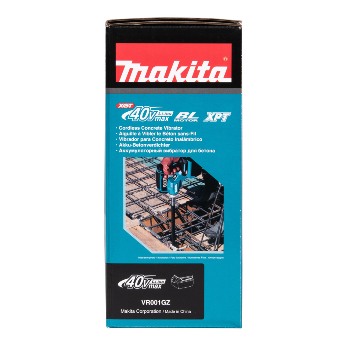 Makita Compacteur à béton sans fil 40V max. (sans batterie, sans chargeur) sans accessoire compacteur (utilisable uniquement avec accessoires)