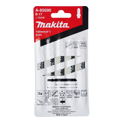 Makita decoupeerzaagblad B-17 5 stuks (A-85690)