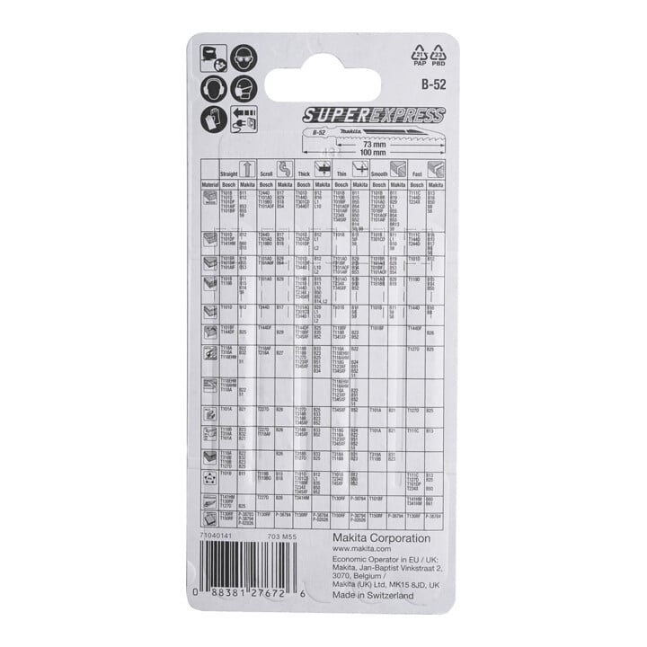 Makita decoupeerzaagblad B-52 Uni (B-06482)