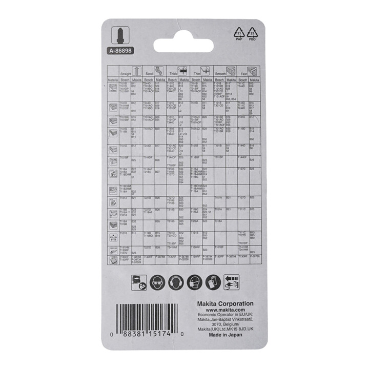 Makita decoupeerzaagbladen assortiment