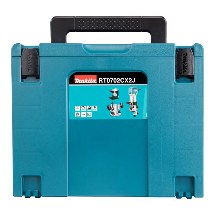 Makita Défonceuse multifonction 710 W avec modules de fraisage dans MAKPAC