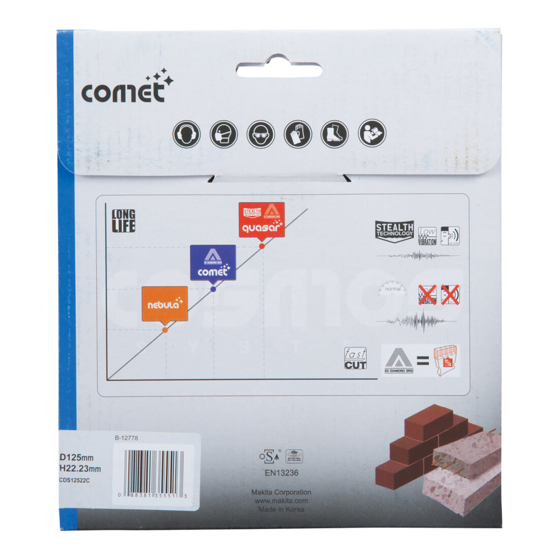 Makita diamantschaar. 125x22,23 COMET (B-12778)