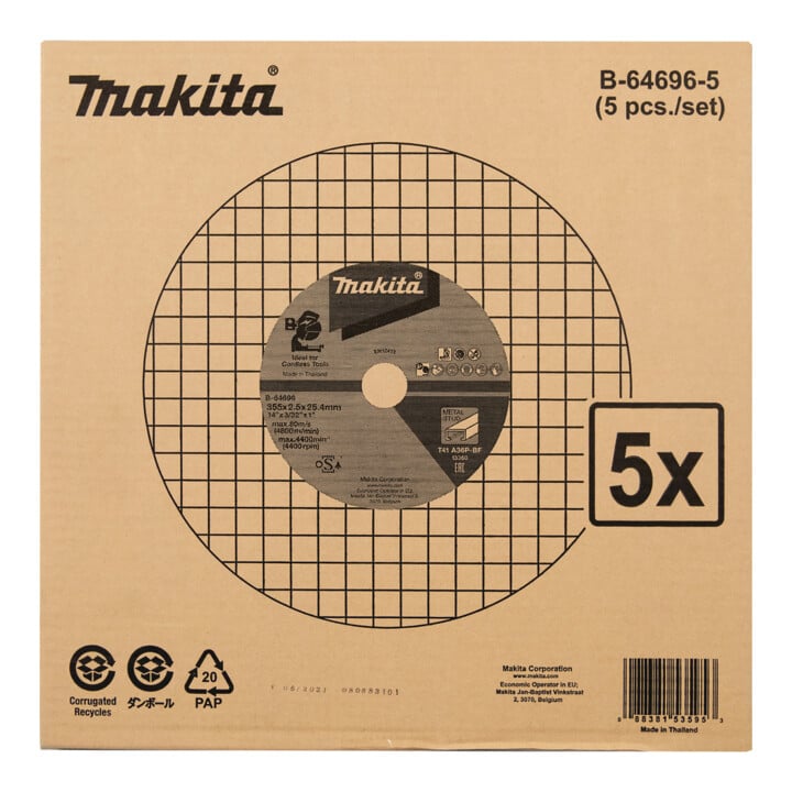 Makita Disque de tronçonnage 355 × 2,5 mm acier