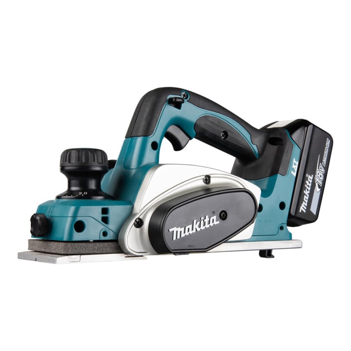 Makita DKP180RTJ Rabot à batterie 82 mm 18 V / 5.0 Ah + 2 batteries