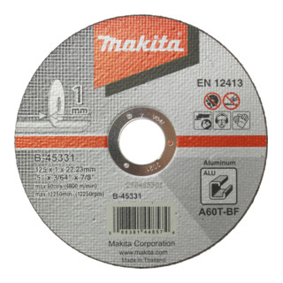 Makita doorslijpschijf 125x1,2mm INOX