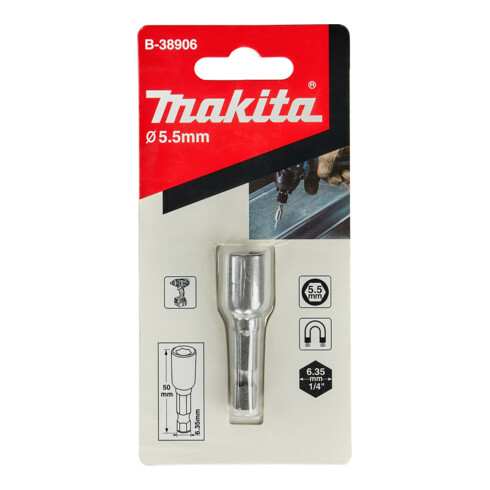 Makita dopsleutel 1/4" SW5.5 B-38906