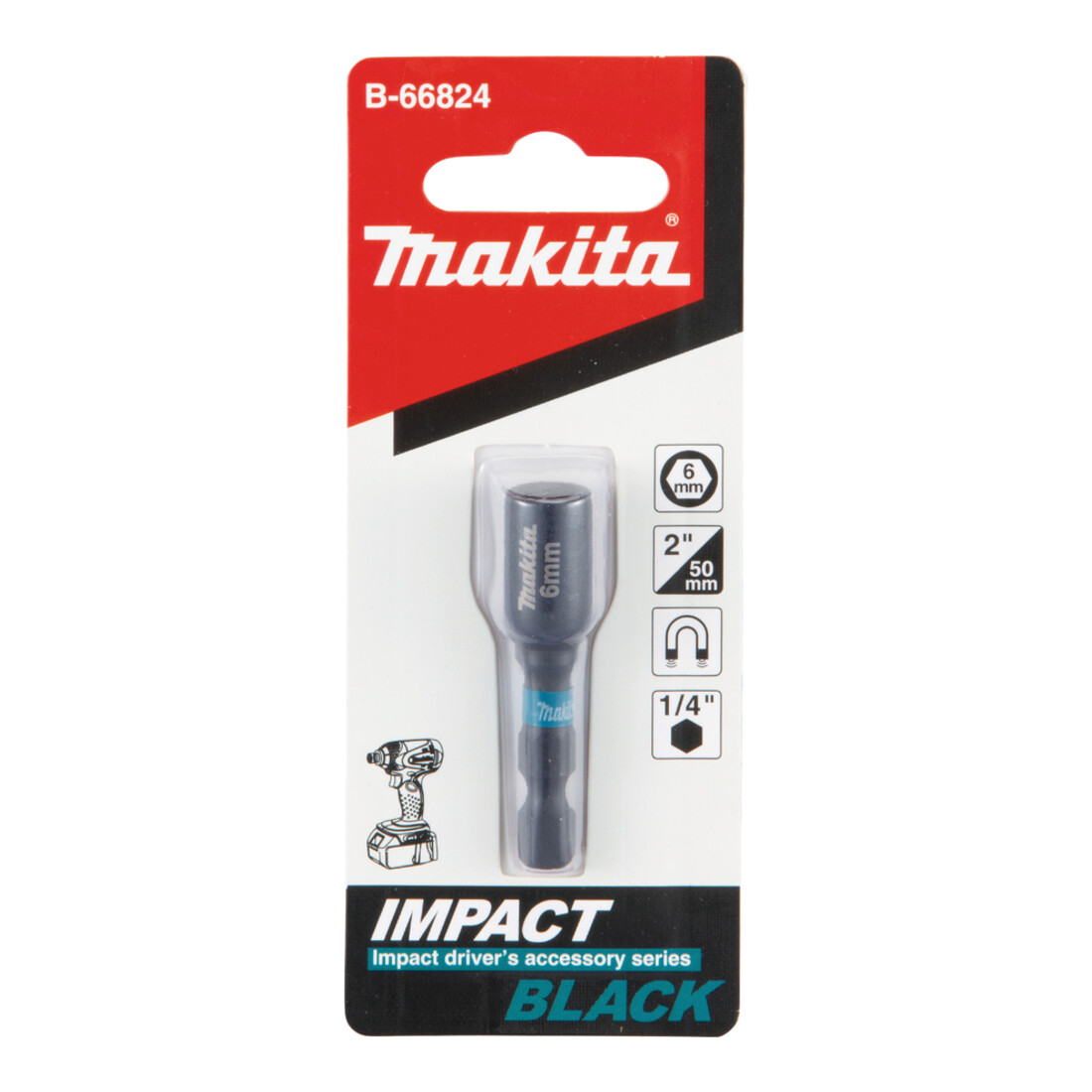 Makita dopsleutel 1/4" SW6
