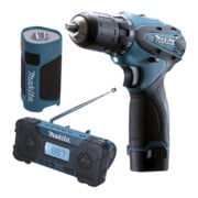 Makita draadloze boor- en schroevendraaier DK1488 (DF330D inclusief lamp ML100 en draadloze radio MR051)-1