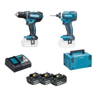 Makita draadloze schroevendraaierset 18V, draadloze boormachine DDF482Z + snoerloze slagmoersleutel DTD152Z
